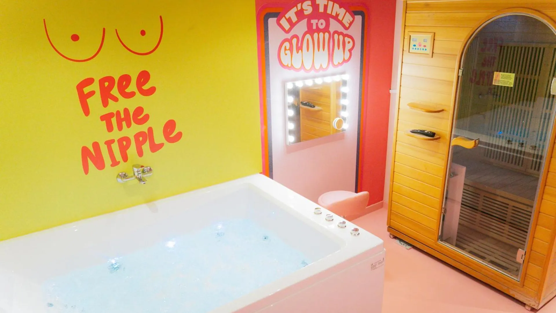 アパート Capsule Girl Power Spa - Balneo - Sauna - Karaoke - Billard - 2 Chambres シャルルロワ ベルギー